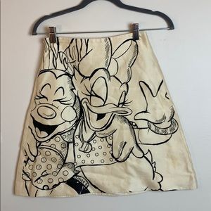 Rare Ochirly Disney Silk Minnie & Daffy Silk Skirt